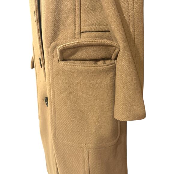 Marc Jacobs Womens XS Longline Wool Peacoat Natural Tan Minimalist Closet Staple - Picture 13 of 16